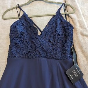 NWT Navy Lulu's Madalyn Formal Dress Medium